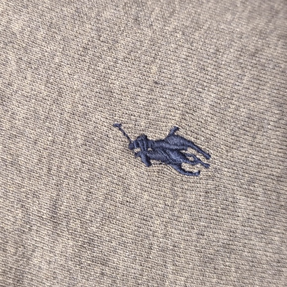 Polo Ralph Lauren Men's Gray Puma Cotton V-Neck Sweater Size Medium - Picture 3 of 6